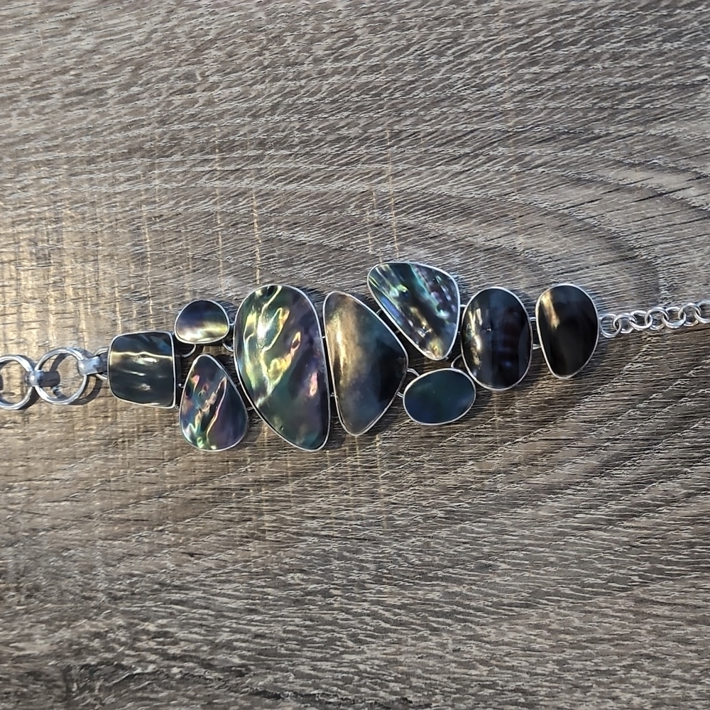 Sterling Silver Lip Shell Bracelet - image 3